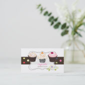 PixDezines zelfgemaakte cupcake Visitekaartje (Staand voorkant)