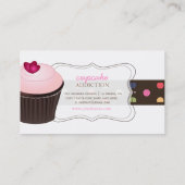 PixDezines zelfgemaakte cupcake Visitekaartje (Achterkant)