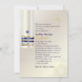 PixDezines zijden talk/Stijlvolle Bar Mitswa/goud Kaart (Achterkant)