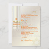 PixDezines zijden talk/Stijlvolle Bar Mitswa/goud Kaart (Achterkant)