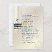 PixDezines zijden tallit/Stijlvolle Bar Mitswa/gou Kaart (Achterkant)