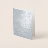 PixDezines Zilveren Bat Mitzvah Kalligrafie Letter Folie Kaarten (Voorkant)