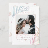 PixDezines ZILVEREN PALMEN BEWAAR DE DATUM Save The Date (Voorkant / Achterkant)