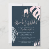 PixDezines Zilveren Palmen Brunch+Bubbly Kaart (Voorkant)