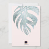 PixDezines Zilveren Palmen Brunch+Bubbly Kaart (Achterkant)