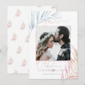 PixDezines ZILVEREN PALMEN SAVE THE DATE (Voorkant / Achterkant)