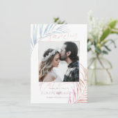 PixDezines ZILVEREN PALMEN SAVE THE DATE (Staand voorkant)