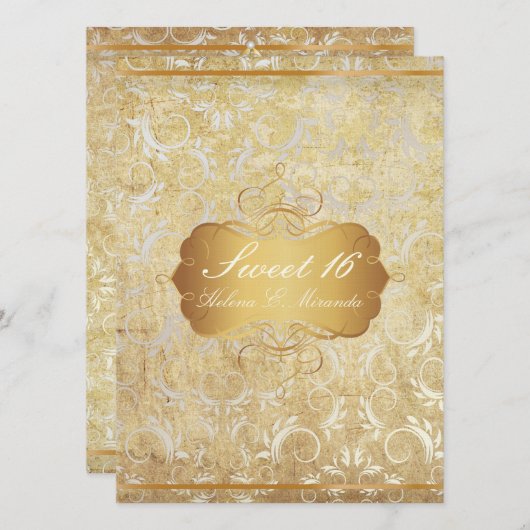 PixDezines  zoet 16/prinses/vouw Kaart (Voorkant / Achterkant)