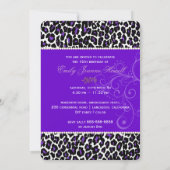 PixDezines zoete 16/paarse luipaard Kaart (Achterkant)