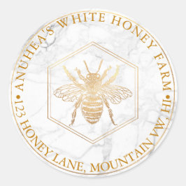 PixDezines zoete honingraat, bijen Boerderij Ronde Sticker