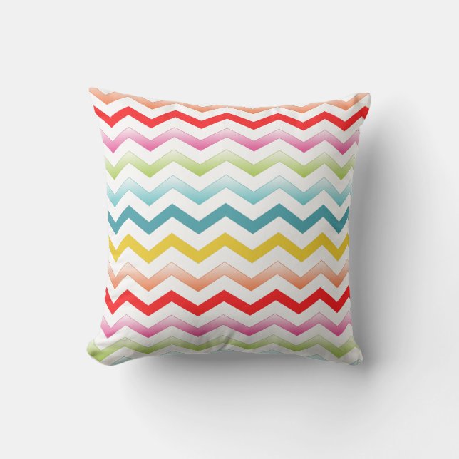 PixDezines zomer chevron patroon Kussen (Voorkant)
