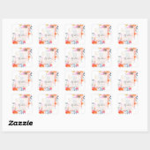 PixDezines Zomertuin Rozen Vierkante Sticker (Vel)