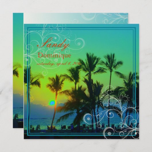 PixDezines zonsondergang A-Bay/hawaii Kaart (Voorkant / Achterkant)