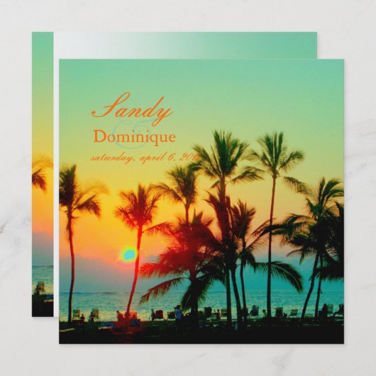 PixDezines zonsondergang A-Bay/hawaii Kaart (Voorkant / Achterkant)