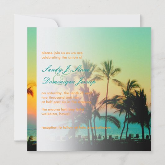 PixDezines zonsondergang A-Bay/hawaii Kaart (Achterkant)