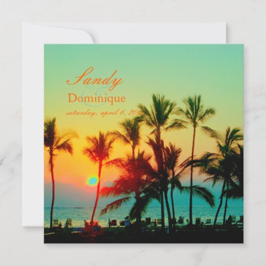 PixDezines zonsondergang A-Bay/hawaii Kaart (Voorkant)