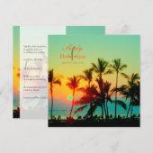 PixDezines zonsondergang bij A-Bay/hawaii Kaart (Voorkant / Achterkant)