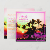 PixDezines zonsondergang bij A-Bay/Hawaii Kaart (Voorkant / Achterkant)