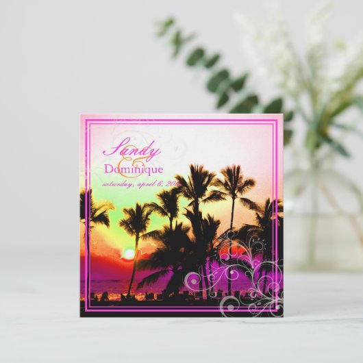 PixDezines zonsondergang bij A-Bay/Hawaii Kaart (Staand voorkant)