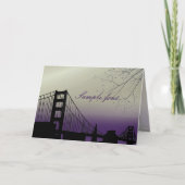 PixDezines zonsondergang bij golden gate/huwelijks Bedankkaart (Voorkant)