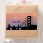 PixDezines zonsondergang bij gouden poort Etiket (Insitu)