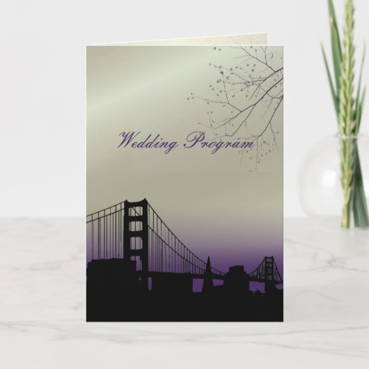 PixDezines zonsondergang bij gouden poort/huwelijk Programma (Voorkant)