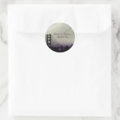 PixDezines zonsondergang bij gouden poort Ronde Sticker (Tas)