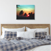 PixDezines zonsondergang bij mauna kea strand Canvas Afdruk (Insitu (Slaapkamer))