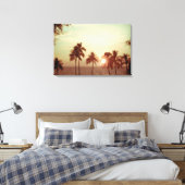 PixDezines zonsondergang bij Mauna Kea-strand Canvas Afdruk (Insitu (Slaapkamer))