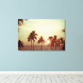 PixDezines zonsondergang bij Mauna Kea-strand Canvas Afdruk (Insitu (Houten vloer))
