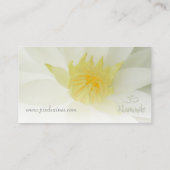 PixDezines Zuiverheid witte Lotus, Om yoga, geneze Visitekaartje (Achterkant)