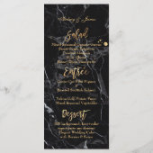 PixDezines Zwart Marmer/Shine Menu/Faux Gold Menu (Achterkant)
