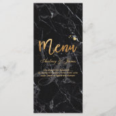 PixDezines Zwart Marmer/Shine Menu/Faux Gold Menu (Voorkant)
