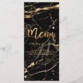 PixDezines Zwart Marmer/Shine Menu/Faux Gold Menu (Voorkant)