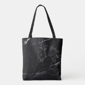 PixDezines ZWART MARMER Tote Bag (Achterkant)