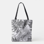 PixDezines zwart + wit groen, tropische monsters Tote Bag (Achterkant)