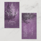 PixDezines Zwart+Wit Kroonluchter/DIY achtergrond Visitekaartje (Voorkant / Achterkant)