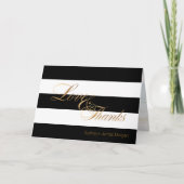 PixDezines zwart+wit+strepen bedankkaarten Bedankkaart (Voorkant)