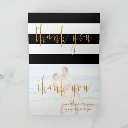 PixDezines zwart+wit+strepen dank u kaarten (Binnen)