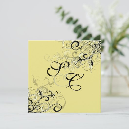 PixDezines  ZWART ZWART ZWISSELEN/diy achtergrond Kaart (Staand voorkant)