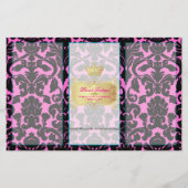 PixDezines zwarte flora demask/diy backgorund colo Flyer (Achterkant)