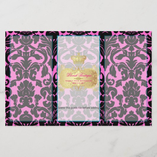 PixDezines zwarte flora demask/diy backgorund colo Flyer (Achterkant)