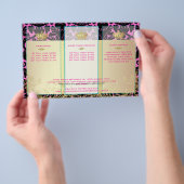 PixDezines zwarte flora demask/diy backgorund colo Flyer (Hand)