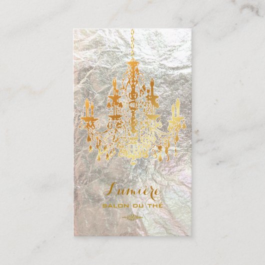 PixDezines zwarte+goudblazers/faux zilver Visitekaartje (Voorkant)