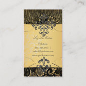 PixDezines  ZWARTE LACE/FAUX PARCHMENT Visitekaartje (Achterkant)