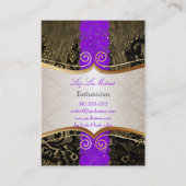 PixDezines  ZWARTE LACE/FAUX PARCHMENT Visitekaartje (Achterkant)
