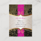 PixDezines ZWARTE LACE/FAUX PARCHMENT Visitekaartje (Achterkant)