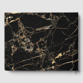 PixDezines ZWARTE MARBLE+FAUX GOLD VEINS Gastenboek (Achterkant)