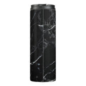 PixDezines ZWARTE MARBLE Thermosbeker (Achterkant)