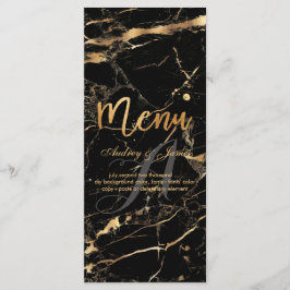 PixDezines Zwarte Marmer/Glans Menu/Nep Goud Menu